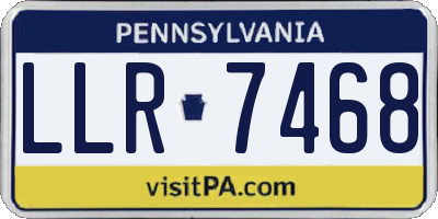 PA license plate LLR7468