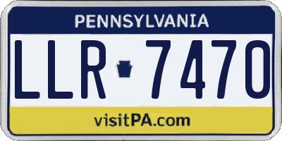 PA license plate LLR7470