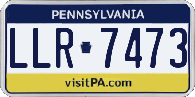 PA license plate LLR7473