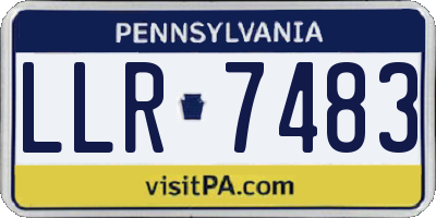 PA license plate LLR7483