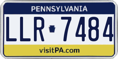 PA license plate LLR7484