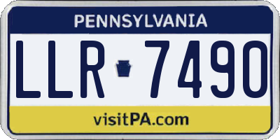 PA license plate LLR7490