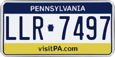 PA license plate LLR7497