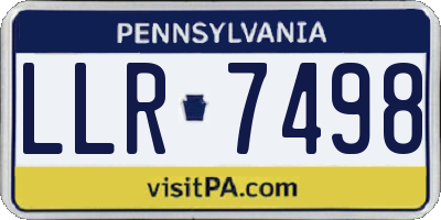 PA license plate LLR7498