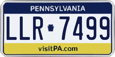 PA license plate LLR7499