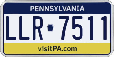 PA license plate LLR7511
