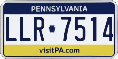 PA license plate LLR7514