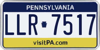 PA license plate LLR7517