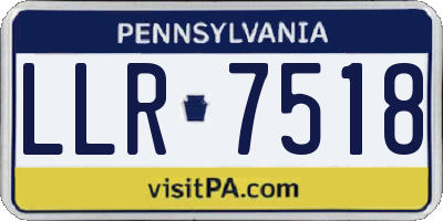 PA license plate LLR7518
