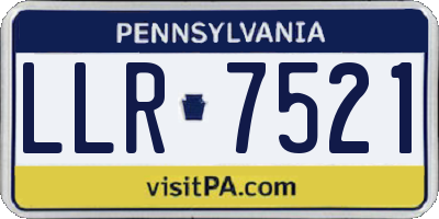 PA license plate LLR7521
