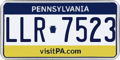 PA license plate LLR7523
