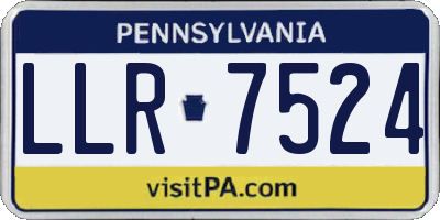 PA license plate LLR7524