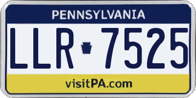 PA license plate LLR7525