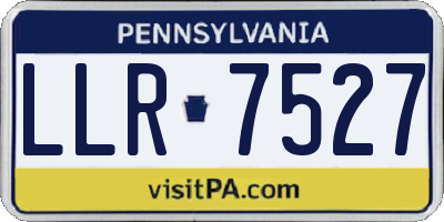 PA license plate LLR7527