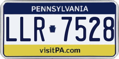 PA license plate LLR7528