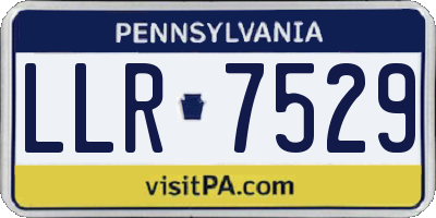 PA license plate LLR7529
