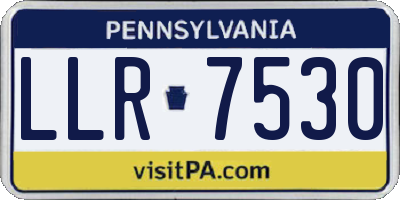 PA license plate LLR7530