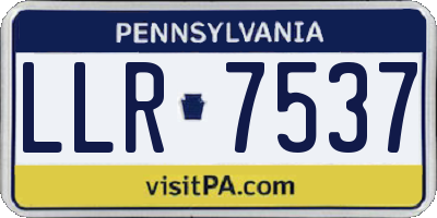 PA license plate LLR7537