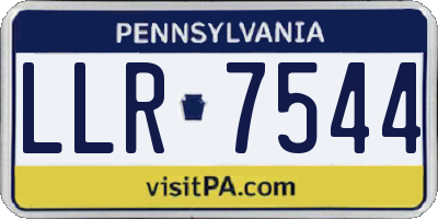 PA license plate LLR7544
