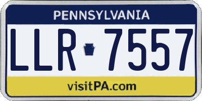 PA license plate LLR7557