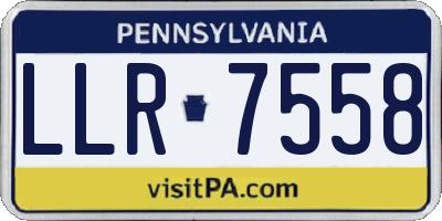 PA license plate LLR7558
