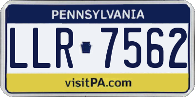PA license plate LLR7562