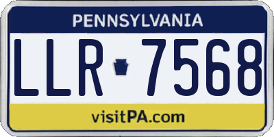 PA license plate LLR7568