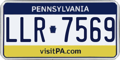 PA license plate LLR7569
