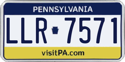 PA license plate LLR7571