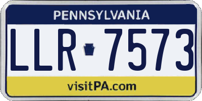 PA license plate LLR7573
