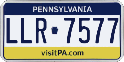 PA license plate LLR7577