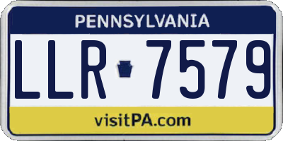 PA license plate LLR7579