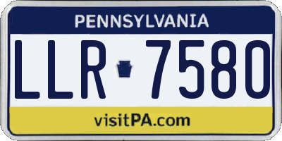 PA license plate LLR7580