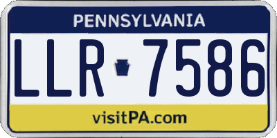 PA license plate LLR7586