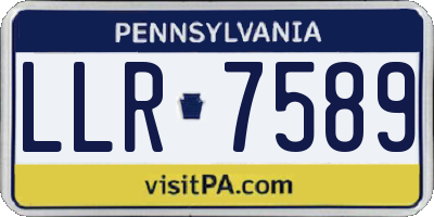 PA license plate LLR7589