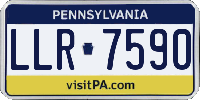 PA license plate LLR7590