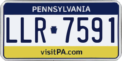 PA license plate LLR7591