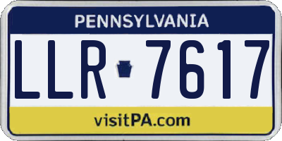 PA license plate LLR7617