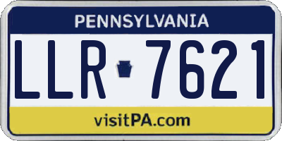 PA license plate LLR7621