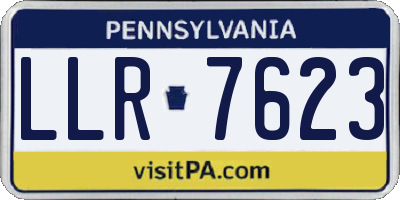 PA license plate LLR7623