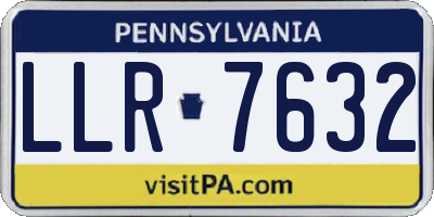 PA license plate LLR7632