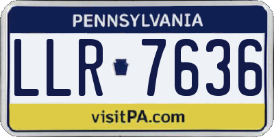 PA license plate LLR7636