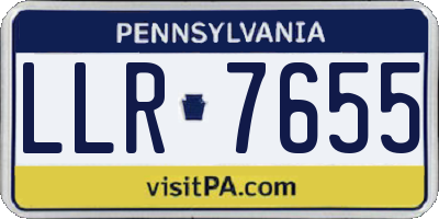 PA license plate LLR7655