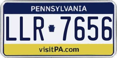 PA license plate LLR7656