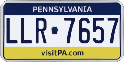 PA license plate LLR7657