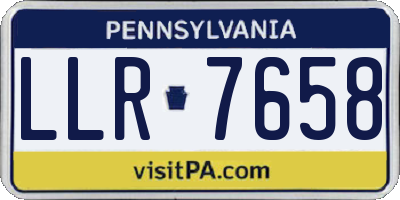 PA license plate LLR7658
