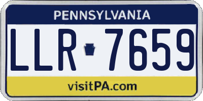 PA license plate LLR7659