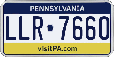 PA license plate LLR7660
