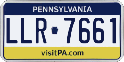 PA license plate LLR7661