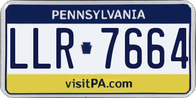 PA license plate LLR7664